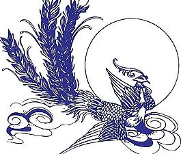 青花瓷圖案 鳳紋