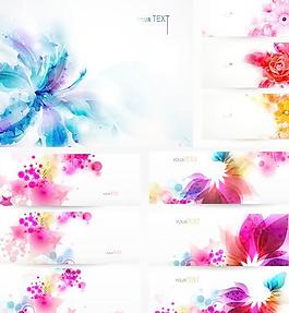 虛幻的色彩裝飾圖案的旗幟