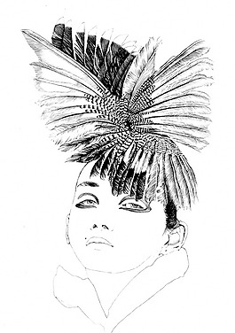 位圖 色彩 黑白色 插畫 人物 免費素材