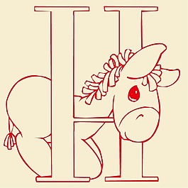 印花矢量图 动物 驴 文字 英文 免费素材