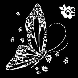 印花矢量圖 色彩 黑白色 蝴蝶 抽象 免費(fèi)素材