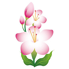 印花矢量圖 色彩 粉紅色 綠色 優(yōu)雅植物 免費(fèi)素材