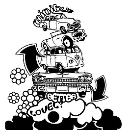 印花矢量圖 汽車 交通工具 色彩 黑白色 免費素材