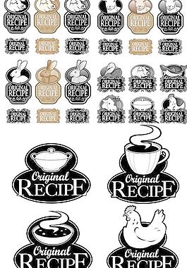 可愛的草動(dòng)物標(biāo)簽