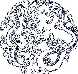 雙龍圖案