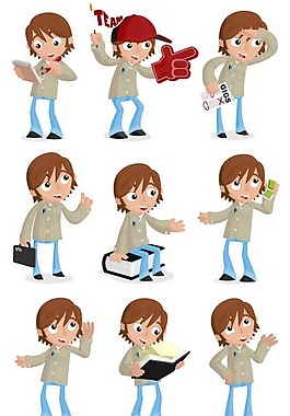 位圖 人物 卡通人物 男人 色彩 免費素材