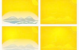 卡通夕阳