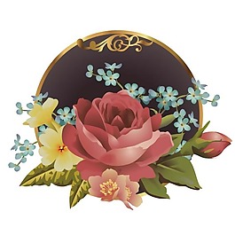印花矢量圖 優(yōu)雅植物花卉 色彩 黑白色 紅色 免費素材
