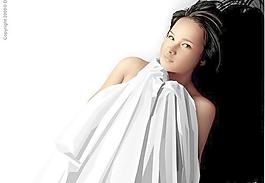真實(shí)美女矢量