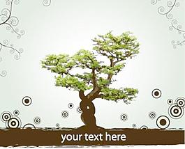 點(diǎn)的樹木的裝飾圖案