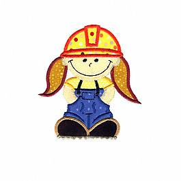 貼布 人物 小女孩 色彩 黃色 免費(fèi)素材