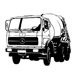印花矢量圖 貨車 交通工具 色彩 黑白色 免費(fèi)素材