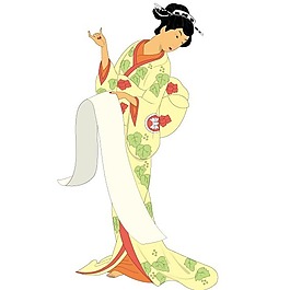 印花矢量圖 人物 女人 色彩 黑白色 免費(fèi)素材