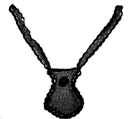 V形衣領(lǐng) 領(lǐng)花裝飾 時尚衣領(lǐng) 色彩 黑色 免費素材