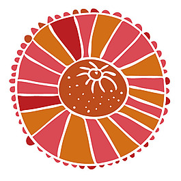 印花矢量圖 色彩 黃色 紅色 白色 免費素材