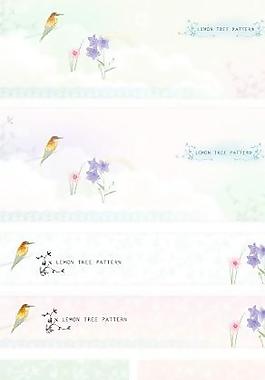 夢(mèng)幻般的小鳥(niǎo)和裝飾圖案
