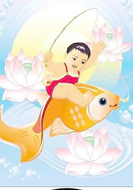 新的一年吉祥圖矢量