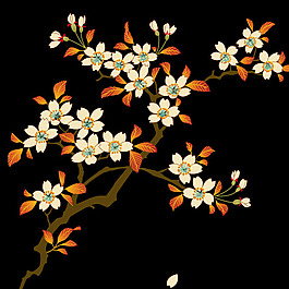 印花矢量圖 優(yōu)雅植物花卉 毛衫印花 優(yōu)雅植物 色彩 免費素材