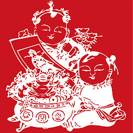 印花矢量圖 人物 兒童 色彩 紅色 免費(fèi)素材