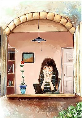 位圖 插畫 人物 卡通人物 少女 免費素材