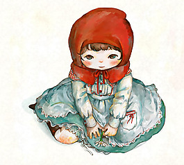 位圖 插畫 人物 卡通人物 少女 免費素材