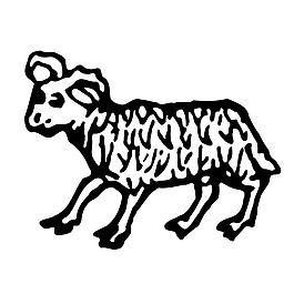 印花矢量圖 動物 羊 色彩 黑白色 免費(fèi)素材
