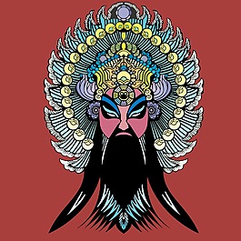 印花矢量圖 民族 色彩 紅色 黃色 免費(fèi)素材
