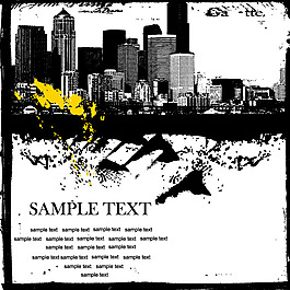 印花矢量圖 建筑 高樓 平房 色彩 免費(fèi)素材