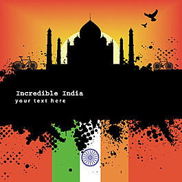 印花矢量圖 建筑 古堡 城堡 色彩 免費(fèi)素材