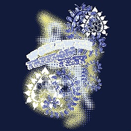 印花矢量圖 圖案概括 色彩 黃色 藍色 免費素材