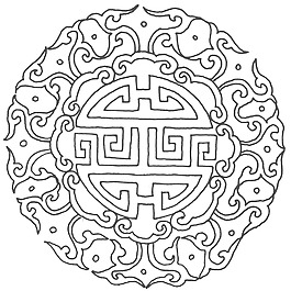 印花矢量圖 色彩 黑白色 花紋 民族 免費(fèi)素材