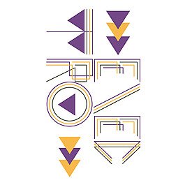 印花矢量圖 色彩 白色 紫色 黃色 免費(fèi)素材