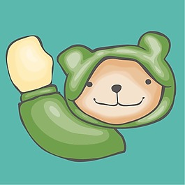 印花矢量圖 卡通卡通動物 熊 可愛卡通 色彩 免費素材