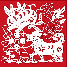 印花矢量圖 色彩 白色 紅色 花紋 免費(fèi)素材