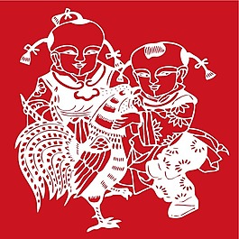 印花矢量圖 人物 色彩 白色 紅色 免費(fèi)素材
