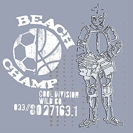 印花矢量圖 色彩 灰色 白色 足球 免費素材