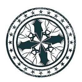 印花矢量圖 五角星 色彩 墨綠色 白色 免費(fèi)素材