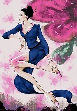位圖 人物 女人 色彩 彩色 免費(fèi)素材