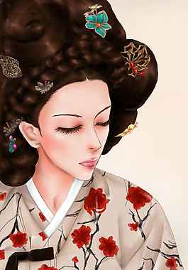 位圖 人物 女人 色彩 彩色 免費素材