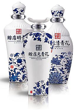 賒店元明青瓶
