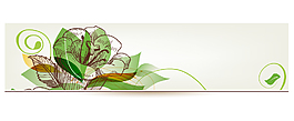 綠色簡潔夢幻線條花朵矢量