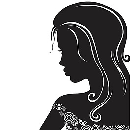 印花矢量图 色彩 黑白色 单色 人物 免费素材