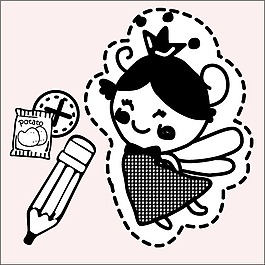 印花矢量圖 人物 卡通人物 卡通元素 色彩 免費素材