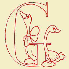 印花矢量圖 動物 鵝 文字 英文 免費素材
