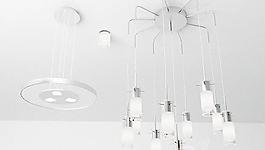 Chandelier Lamps Hi-Tech 高科技吊燈 白色吊燈 白色圓管玻璃吊燈