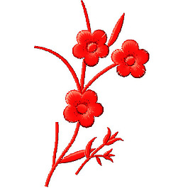 繡花 植物 花 葉子 色彩 免費素材