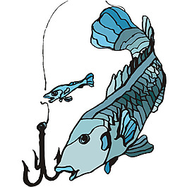 印花矢量圖 魚類 免費(fèi)素材