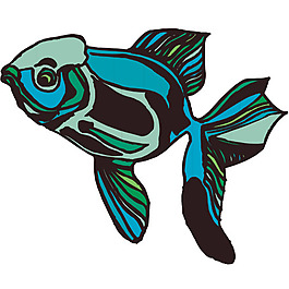 印花矢量圖 魚(yú)類 免費(fèi)素材