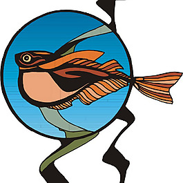 印花矢量圖 魚類 免費(fèi)素材