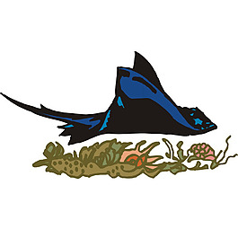印花矢量圖 魚類 免費(fèi)素材